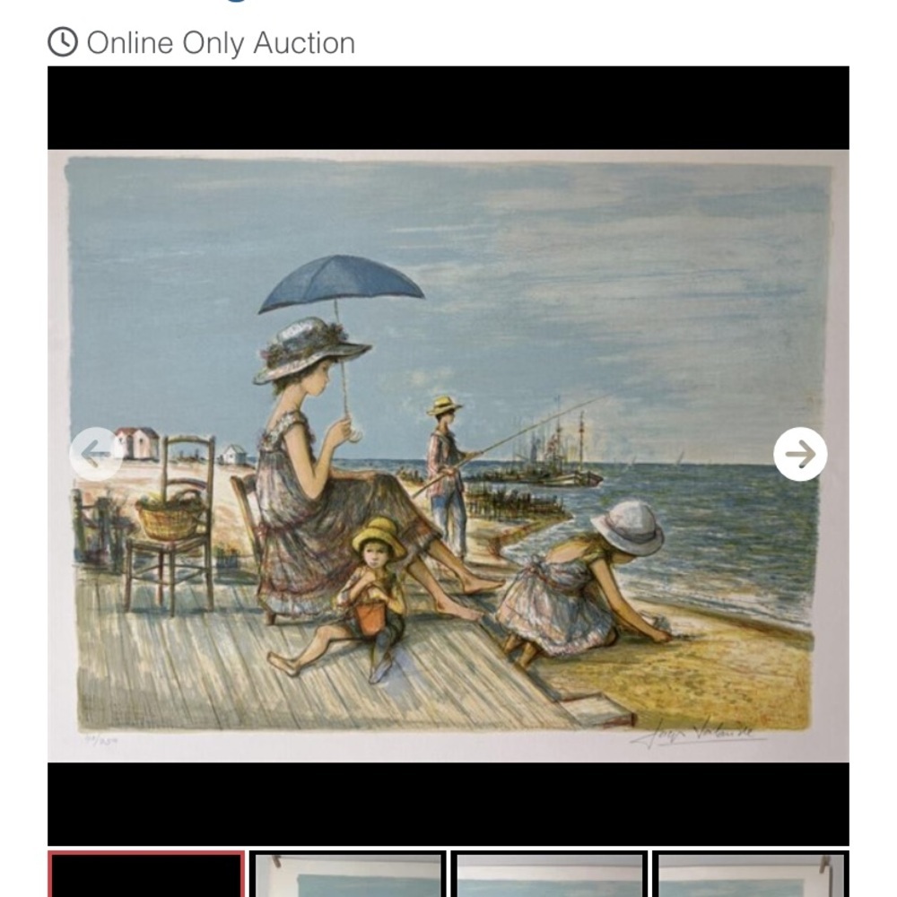 Jacques Lalandé “ Sunning “ Lithograph # 40 of 250 Pencil signed